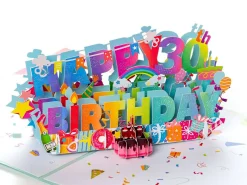 Pop Up-kort - Happy 30th Birthday