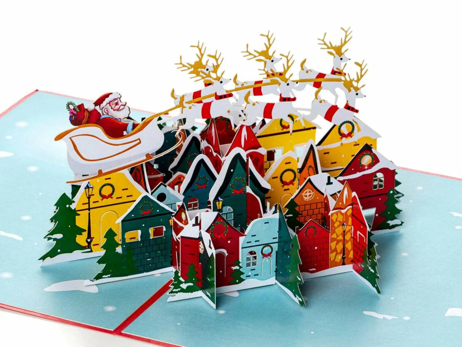 Pop Up-kort - Julekort med Juleby