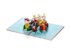 Pop Up-kort - Julekort med Juleby