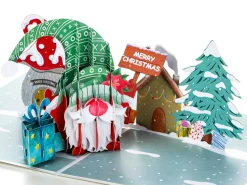 Pop Up kort - julekort med julemanden