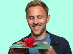 Pop Up-kort - Rød Rose