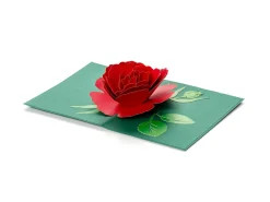 Pop Up-kort - Rød Rose