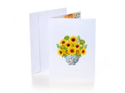 Pop up-kort – Solsikkebuket