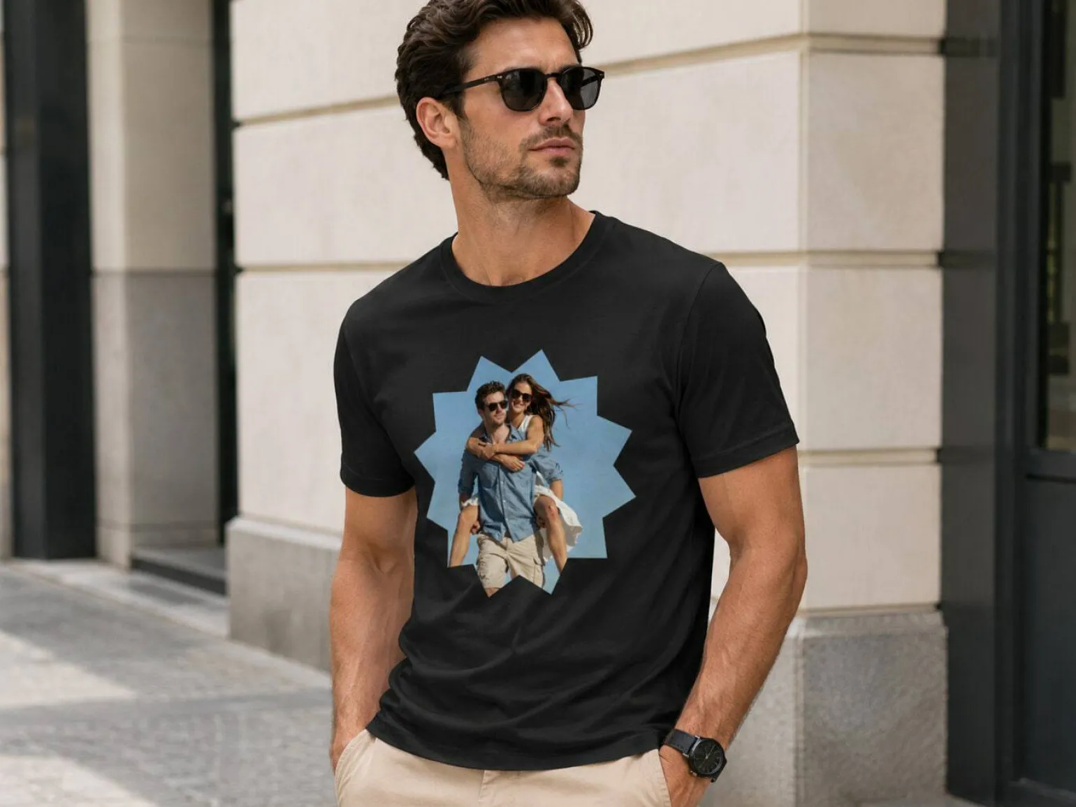 Premium T-shirt med foto