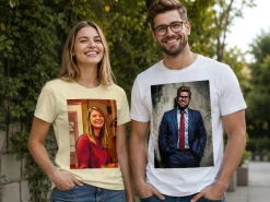 Premium T-shirt med foto - AI-tryk