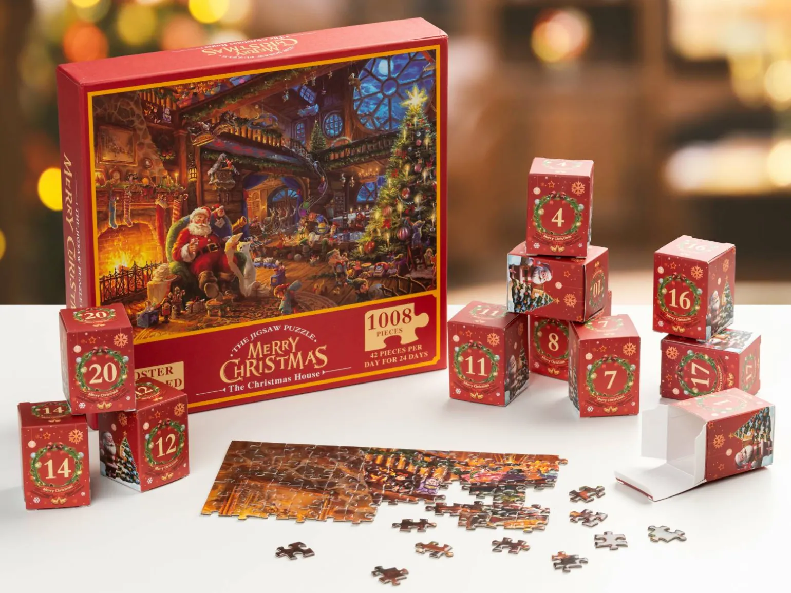 Puslespil Julekalender (1008 Brikker)
