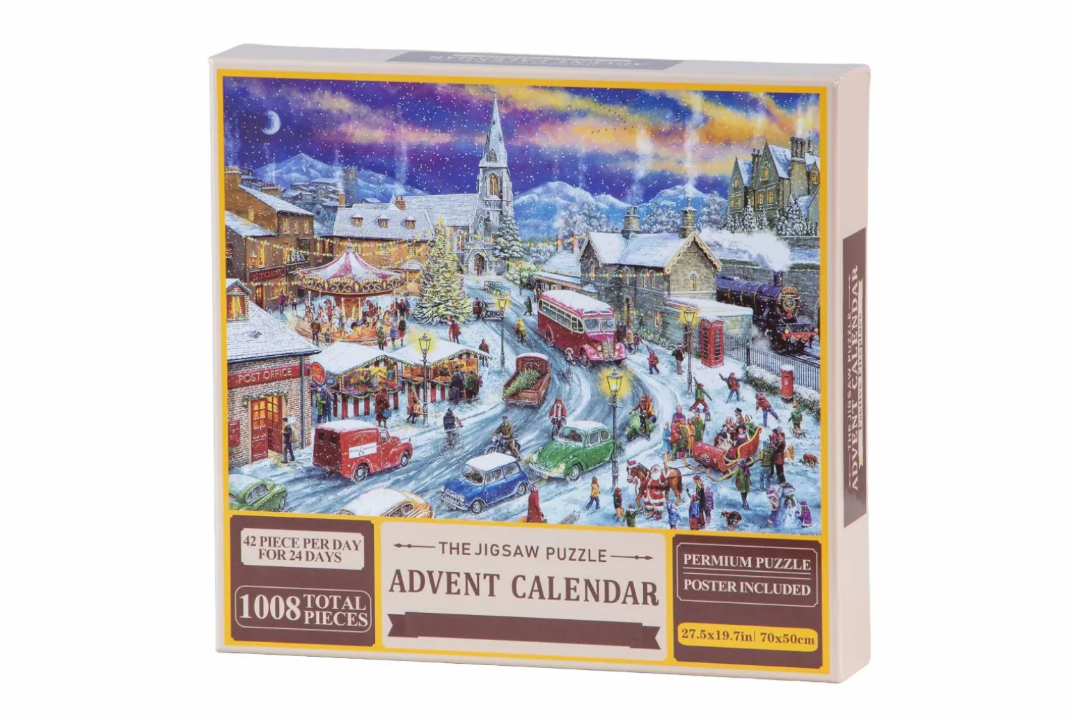Puslespilskalender julelandskab 1008 brikker