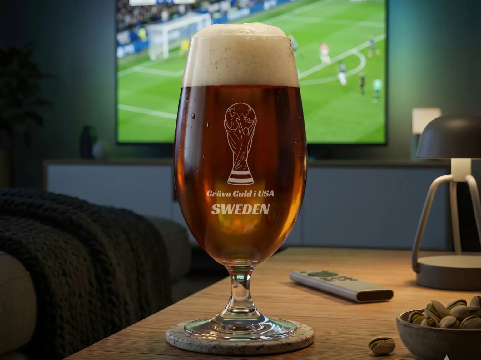 Spiegelau Ølglas med Gravering - Fodbold-VM