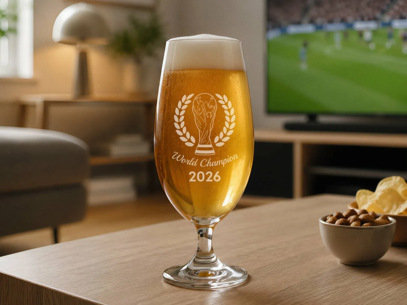 Spiegelau Ølglas med Gravering - Fodbold-VM