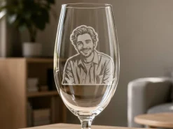 Spiegelau ølglas med gravering - Eget foto
