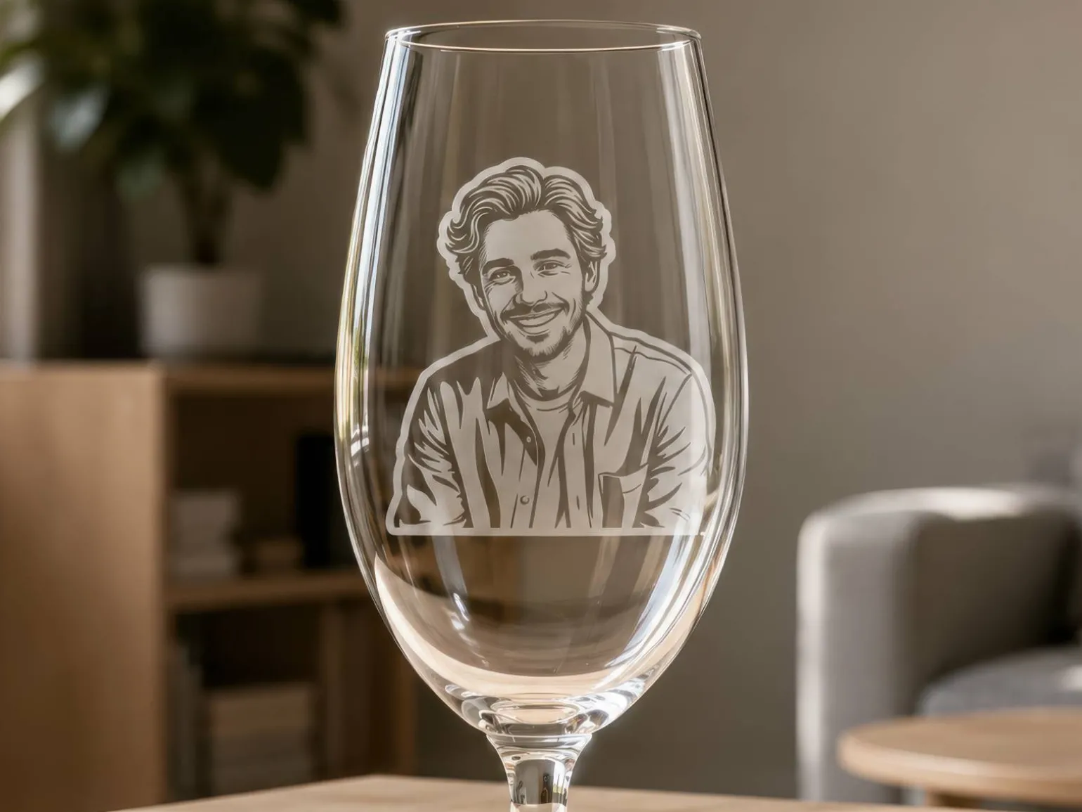 Spiegelau ølglas med gravering - Eget foto