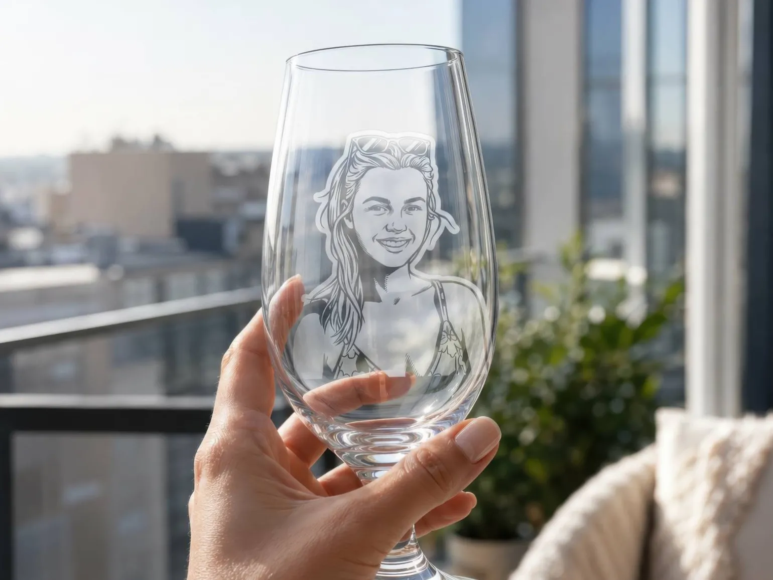 Spiegelau ølglas med gravering - Eget foto