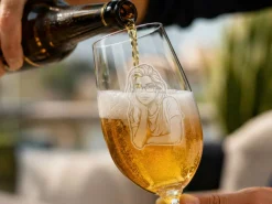Spiegelau ølglas med gravering - Eget foto