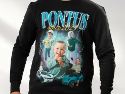 Sweatshirt med Fotocollage - 90'er Design
