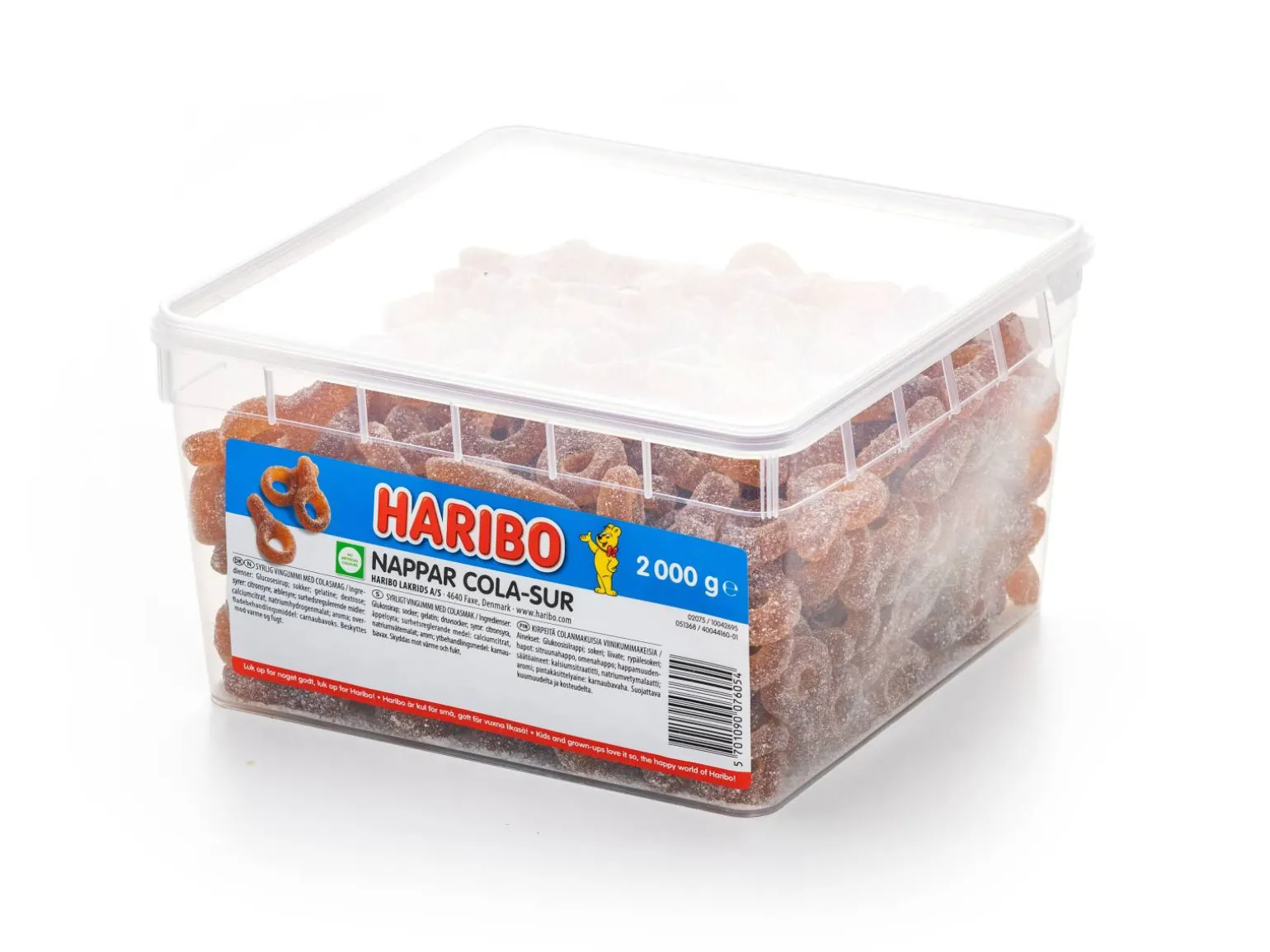Syrlige Colasutter Bland-selv slik i kasser 2 kg