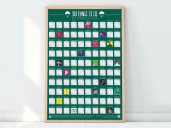 100 Things To Do Skrabeplakat