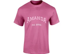 T-shirt med Egen Tekst i Collegestil