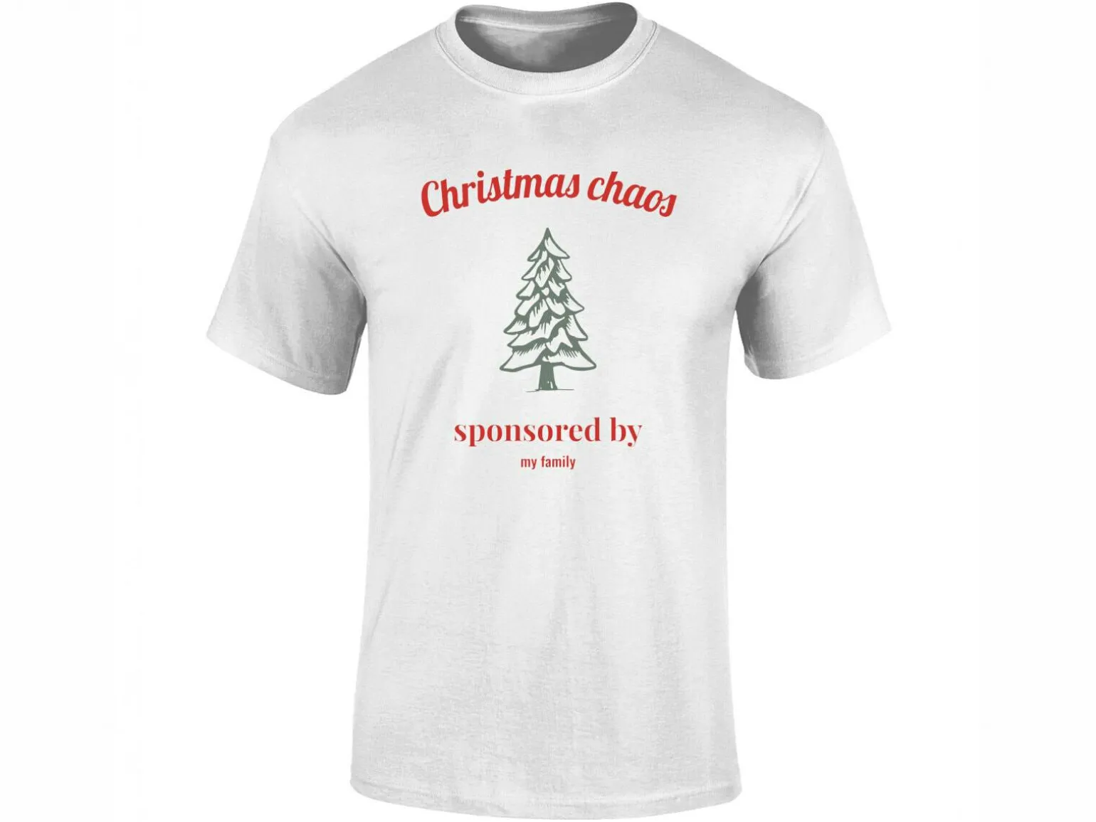 T-shirt med Egen Tekst - Julemotiv