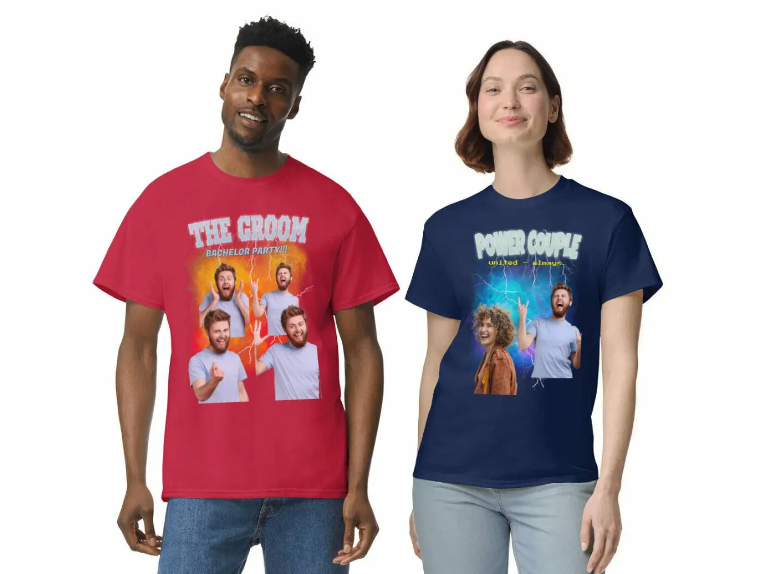 T-shirt med Fotocollage – 90s Design