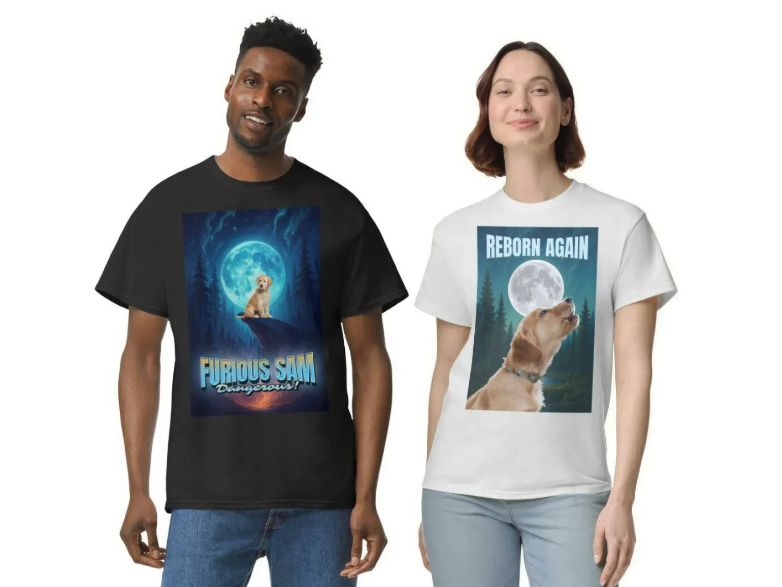 T-shirt med Fotocollage – 90s Design