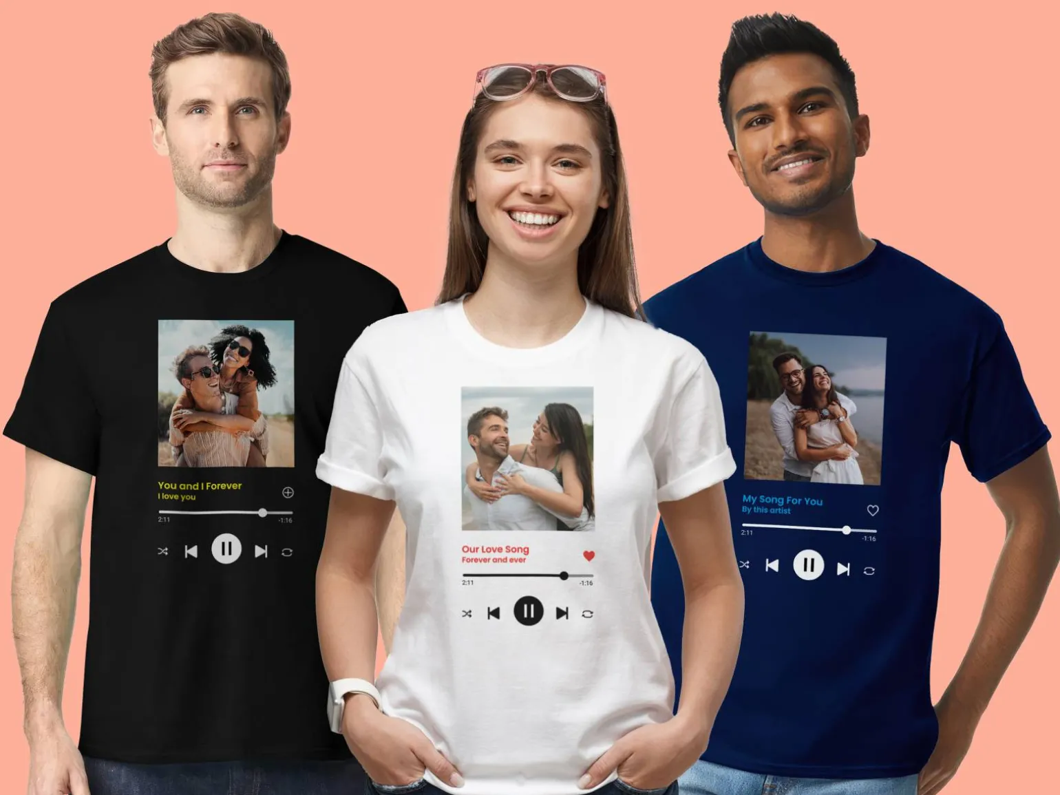 T-shirt med Foto & Sang