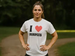 T-shirt med Tekst - I Love
