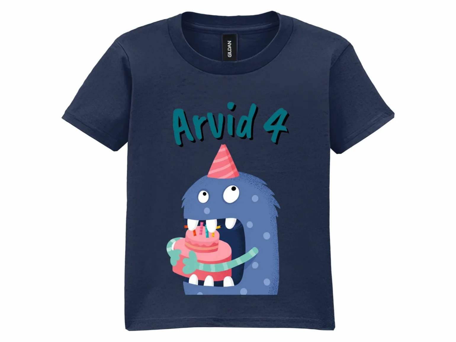 T-shirt til Børn med Egen Tekst - Fødselsdagsmotiv