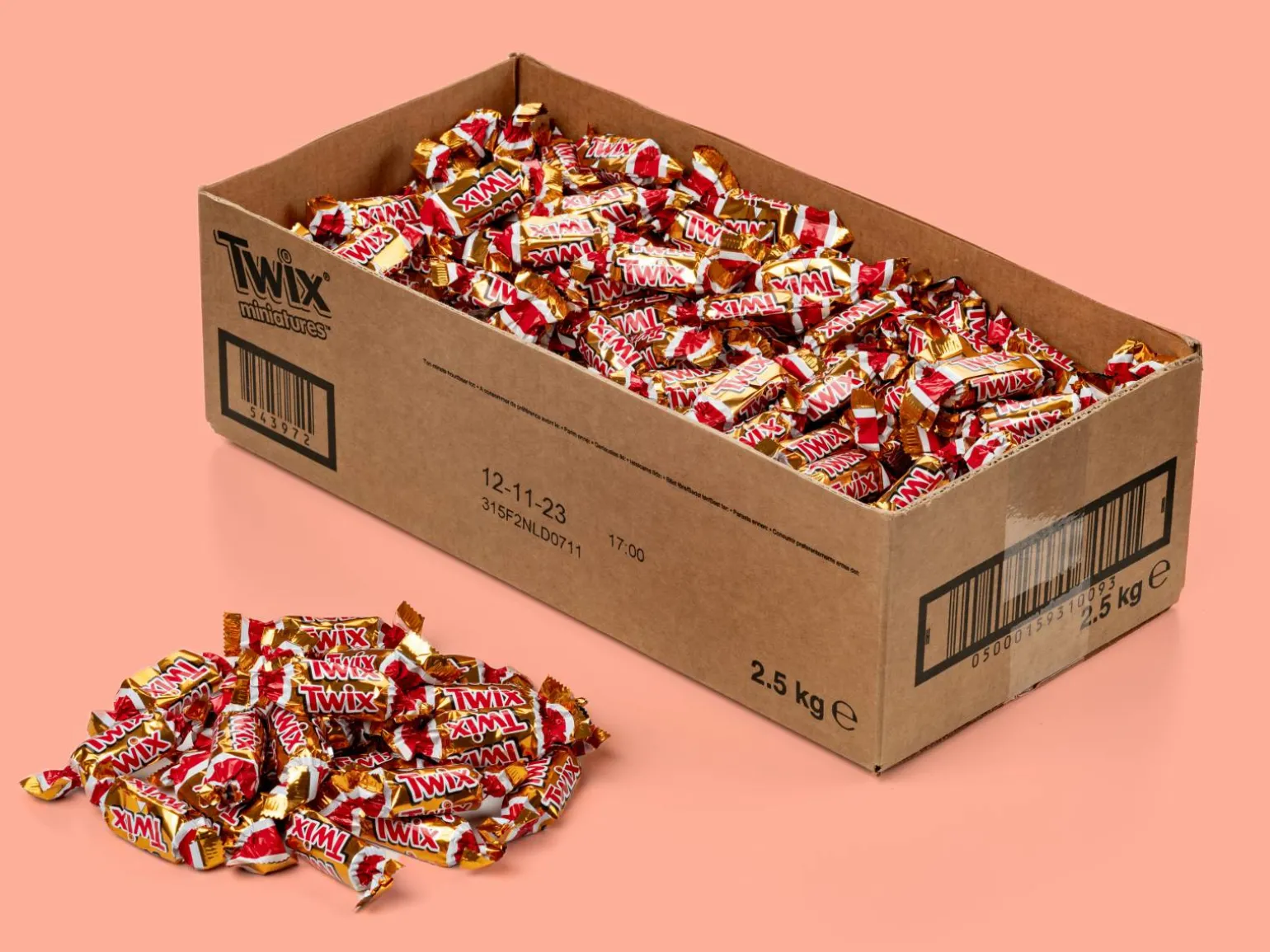 Twix Bland-selv Slik i kasser 2,5 kg