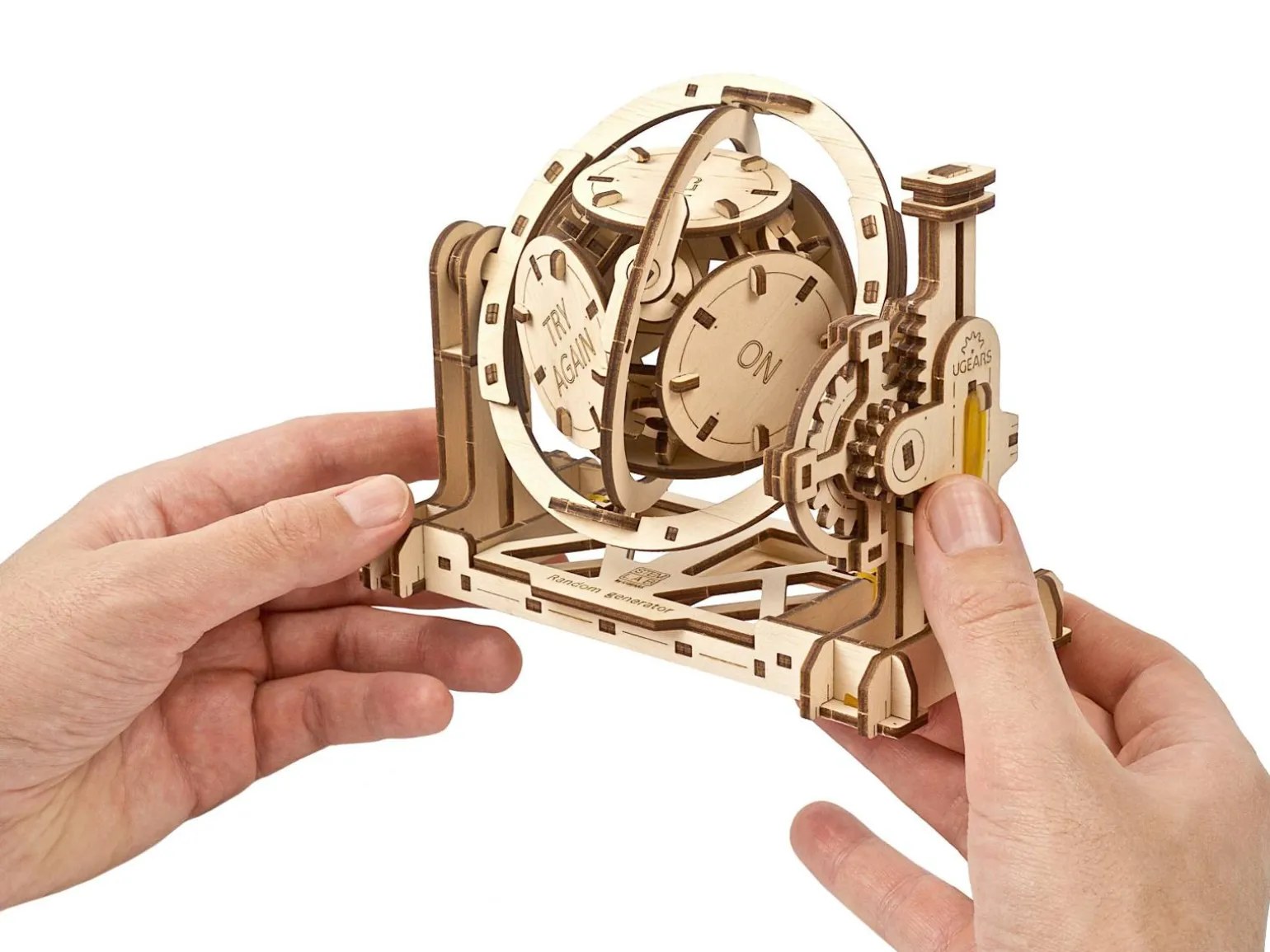 Ugears 3D-puslespil i Træ - Tilfældighedsgenerator STEM Lab