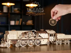 Ugears 3D-puslespil i Træ - Tog