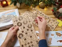 Ugears 3D-puslespil i Træ - Tog