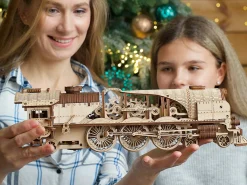 Ugears 3D-puslespil i Træ - Tog