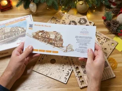 Ugears 3D-puslespil i Træ - Tog